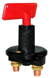 BATTERIJ ISOLATOR SCHAKELAAR MET 2 SLEUTELS 12V CONTINUE 100A, 5 SECONDE 500A