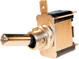 TUIMELSCHAKELAAR HEAVY DUTY ON/OFF METAAL ZILVEREN CONTACTEN 12V 25A, LED BLAUW 12V