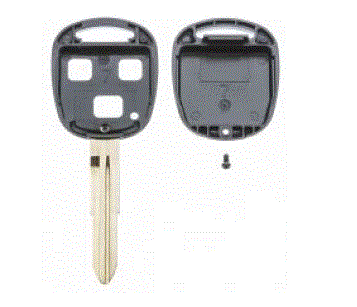 AUTOSLEUTEL LEGE BEHUIZING EXC 3 KNOPJES 2