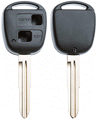 AUTOSLEUTEL LEGE BEHUIZING EXC 2 KNOPJES