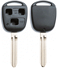 AUTOSLEUTEL LEGE BEHUIZING EXC 3 KNOPJES