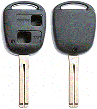 AUTOSLEUTEL LEGE BEHUIZING EXC 2 KNOPJES