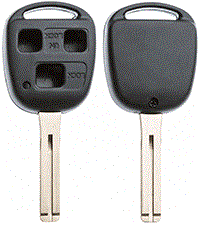 AUTOSLEUTEL LEGE BEHUIZING EXC 3 KNOPJES