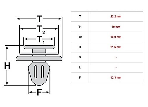 CLIP AUDI, SEAT, SKODA, VW OE: 8Z0868243, 3B0868243 2