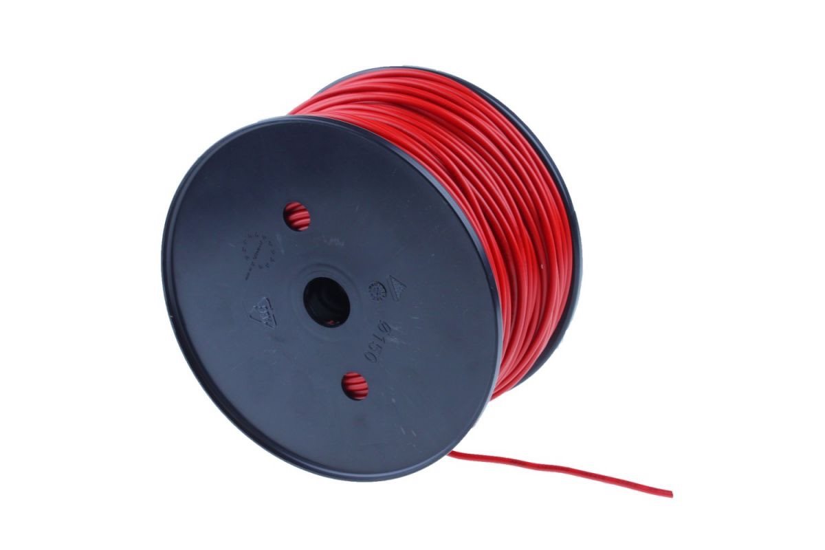 ENKELADERIGE KABEL PVC 1,0MM2 ROOD (1M-100/ROL) 3