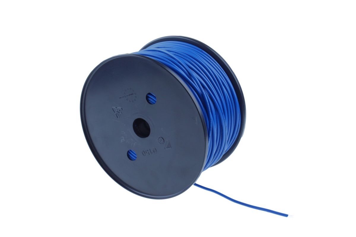 ENKELADERIGE KABEL PVC 1,0MM2 BLAUW (1M-100/ROL) 3