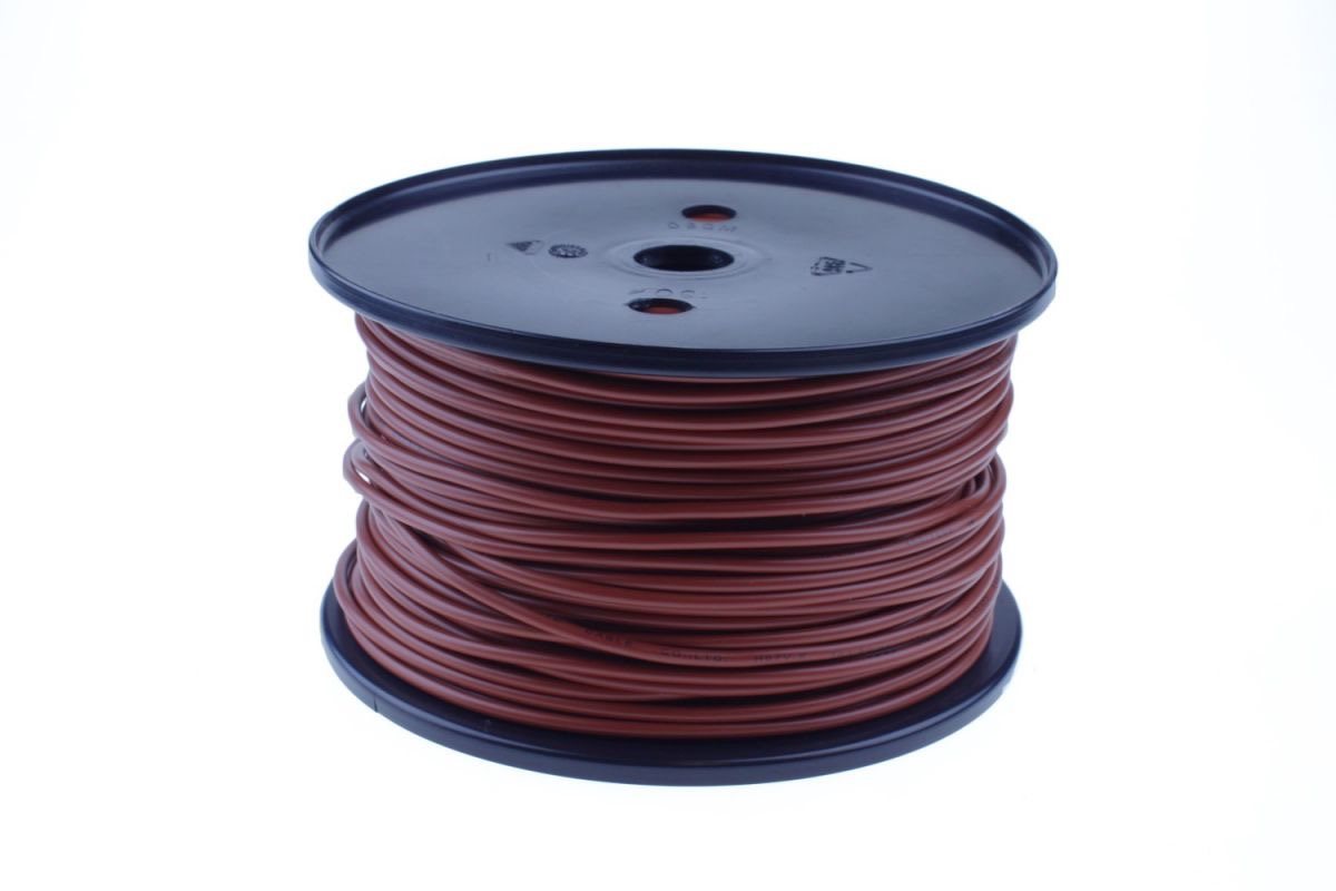 ENKELADERIGE KABEL PVC 1,0MM2 BRUIN (1M-100/ROL)