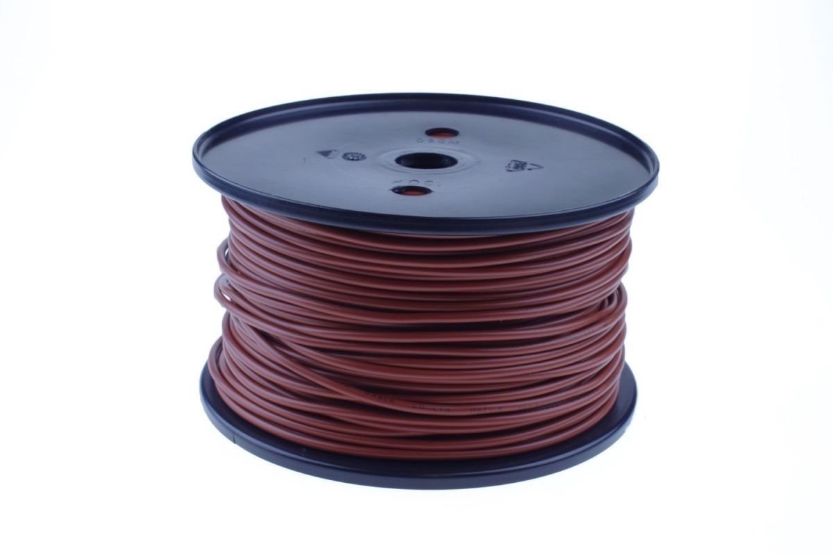 ENKELADERIGE KABEL PVC 0,22MM² BRUIN (1M-100/ROL)
