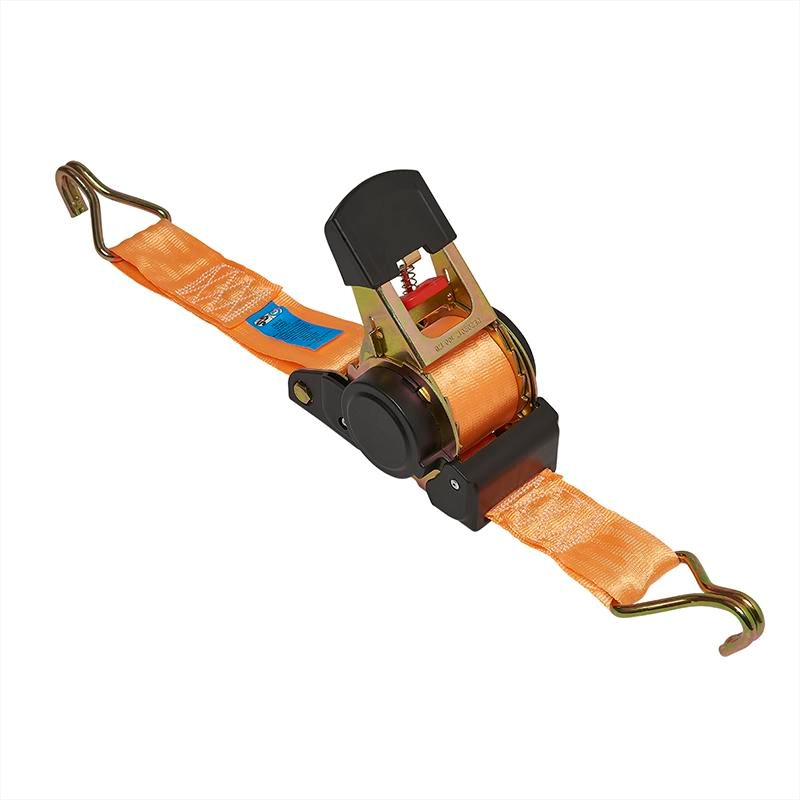 SPANBAND MET RATEL + 2 HAKEN 450CM 750KG AUTOMATISCH OPROLLEND