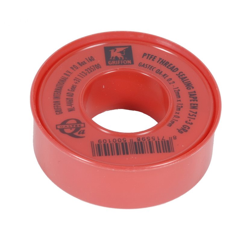 GRIFFON P.T.F.E. TAPE GASTEC ROL 12X0,1MM 12METER