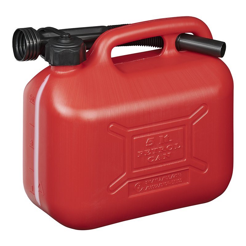 JERRYCAN KUNSTSTOF UN-GEKEURD ROOD