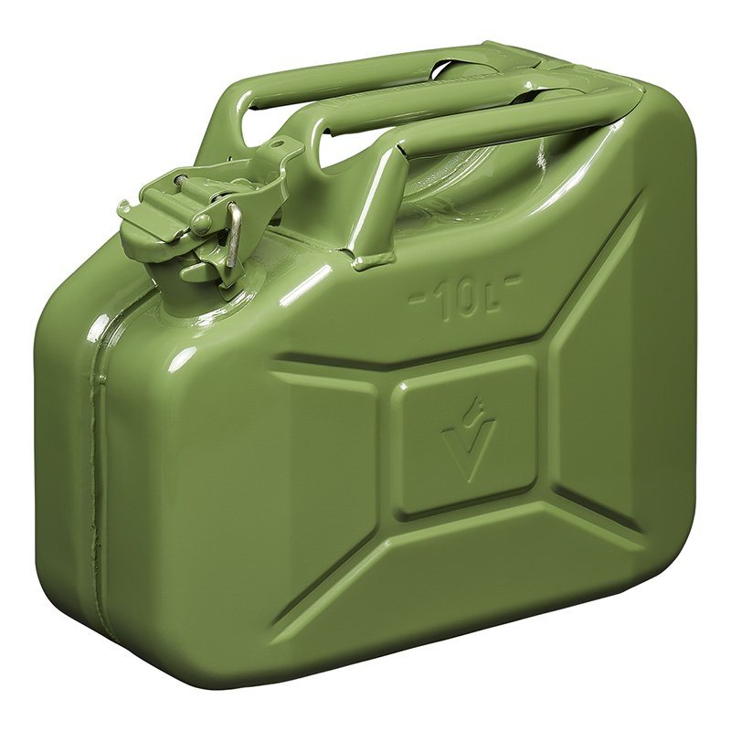 JERRYCAN METAAL GROEN UN- & TÜV/GS-GEKEURD 10 LITER