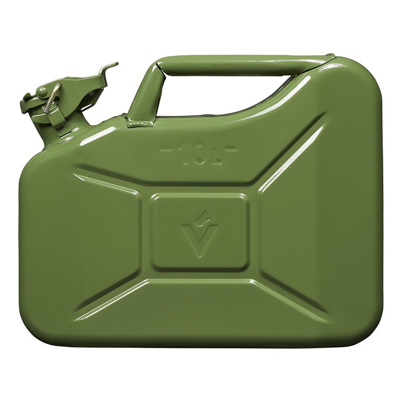 JERRYCAN METAAL GROEN UN- & TÜV/GS-GEKEURD 10 LITER 2