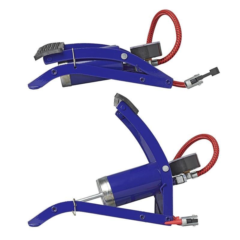 POMPE À PIED DOUBLE CYLINDRE AVEC MANOMÈTRE MAX 7BAR/100PSI 4