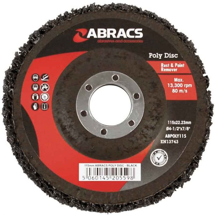 ABRACS 115 MM ABRACS POLY SCHIJF - BLAUW