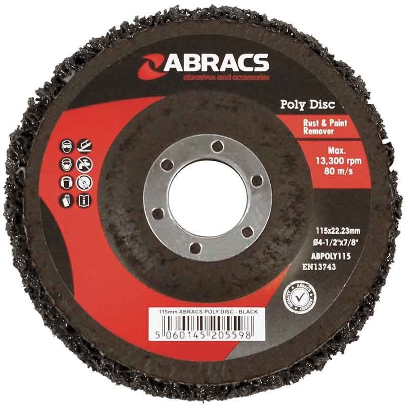 ABRACS 125 MM ABRACS POLY SCHIJF - ZWART