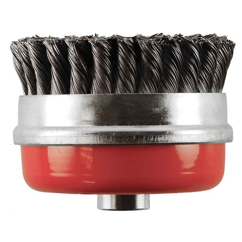 ABRACS 70MM X M14 T/KNOP DRAADBORSTEL S/S