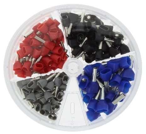 ASSORTIMENT TWIN ADEREINDHULZEN GEISOLEERD 45-DELIG 4MM2-16MM2