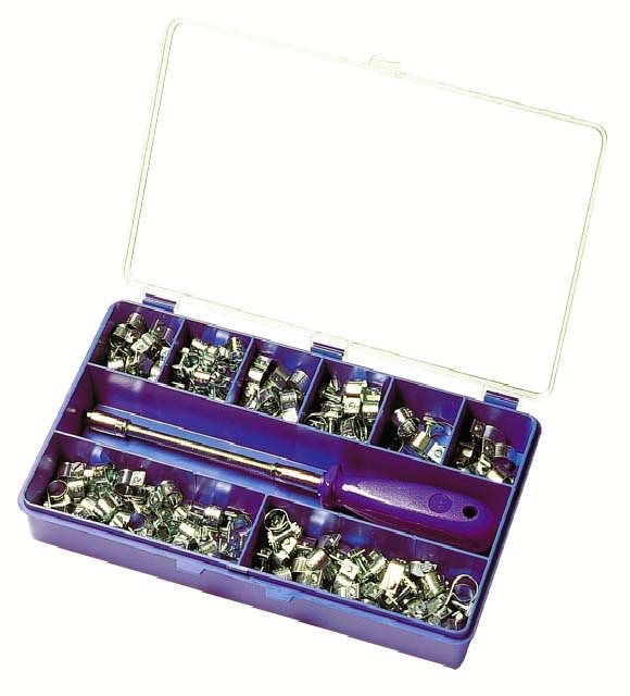 ASSORTIMENT ABA MINI SLANGKLEMMEN 120-DELIG
