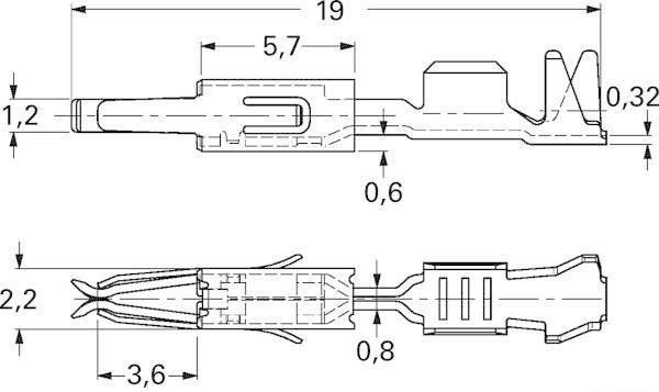 VAG CONNECTOR TERMINAL #1,5 FEMALE 0,5-1,0MM² 2