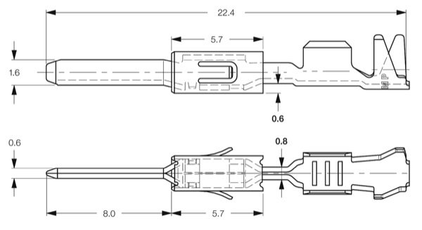 VAG CONNECTOR TERMINAL #1,5 MALE 0,5-1,0MM² 2