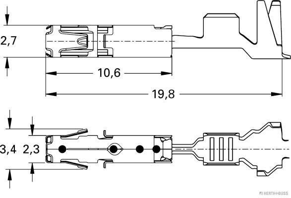 HDSCS CONNECTOR TERMINAL #1,5 FEMALE 0,2-0,35MM² 2