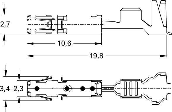 HDSCS CONNECTOR TERMINAL #1,5 FEMALE 1,0-1,5MM² 2