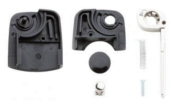 AUTOSLEUTEL LEGE BEHUIZING FLIP KEY 2