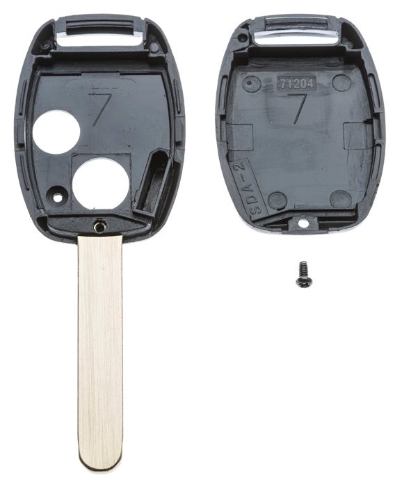 AUTOSLEUTEL HONDA -AUTOSLEUTEL LEEG 2 KNOPS EXC CHIP HOUDER 2