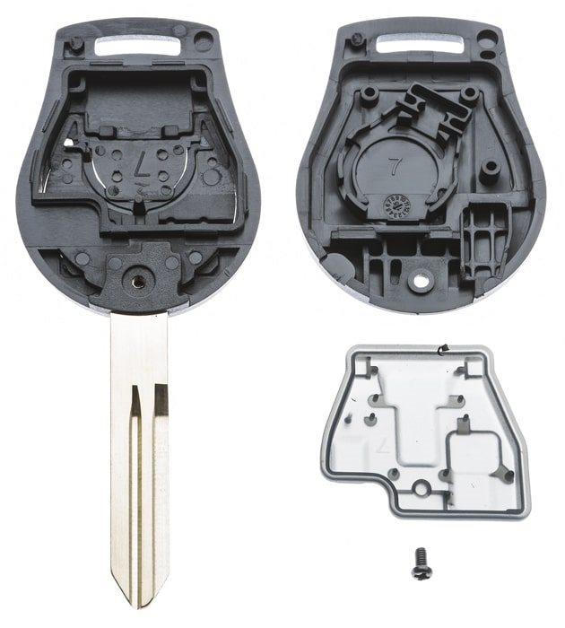 AUTOSLEUTEL NISSAN -LEGE BEHUIZING- EXCLUSIEF 3 BUTTONS