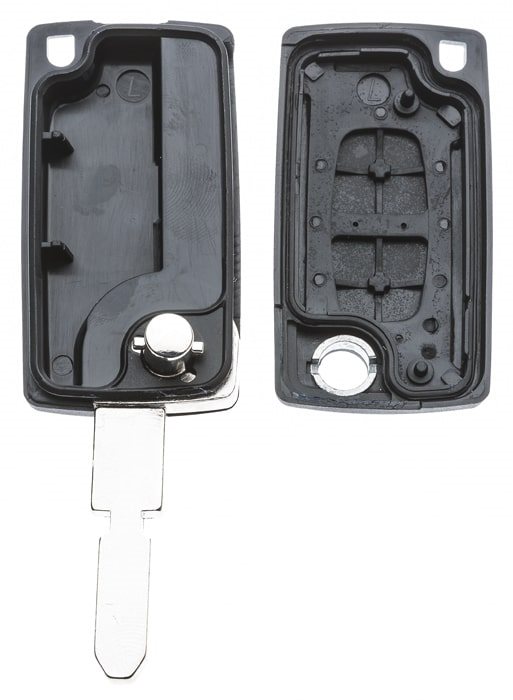 AUTOSLEUTEL PEUGEOT -LEGE BEHUIZING- INCLUSIEF 2 BUTTONS