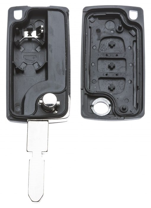 AUTOSLEUTEL PEUGEOT -LEGE BEHUIZING- INCLUSIEF 3 BUTTONS
