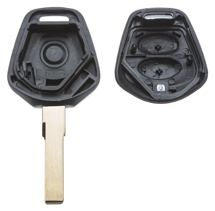 AUTOSLEUTEL PORSCHE -LEGE BEHUIZING- INCLUSIEF 2 BUTTONS