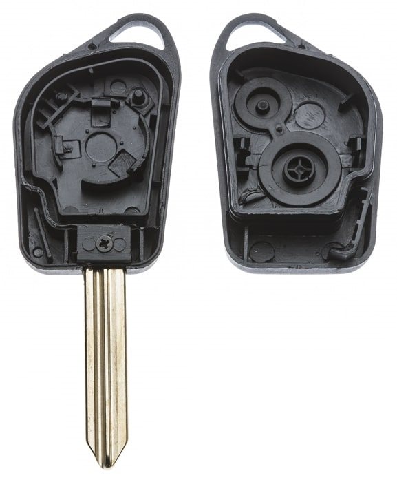 AUTOSLEUTEL PSA -LEGE BEHUIZING- INCLUSIEF 2 BUTTONS