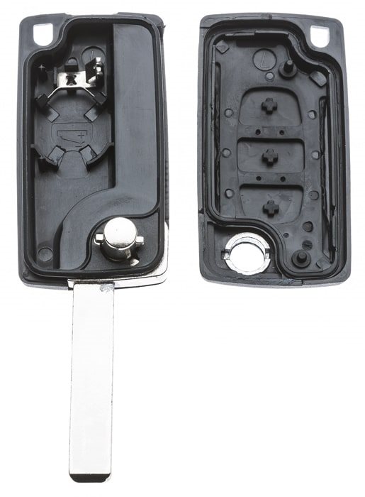 AUTOSLEUTEL PSA -LEGE BEHUIZING- INCLUSIEF 3 BUTTONS