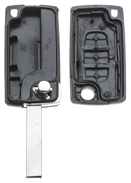 AUTOSLEUTEL PSA -LEGE BEHUIZING- INCLUSIEF 3 BUTTONS
