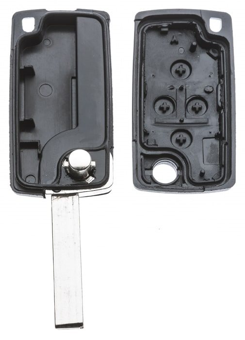 AUTOSLEUTEL PSA -LEGE BEHUIZING- INCLUSIEF 4 BUTTONS