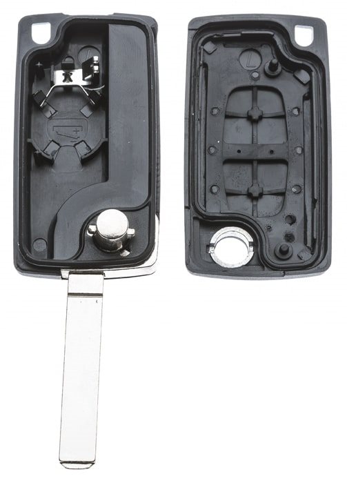 AUTOSLEUTEL PSA -LEGE BEHUIZING- INCLUSIEF 2 BUTTONS