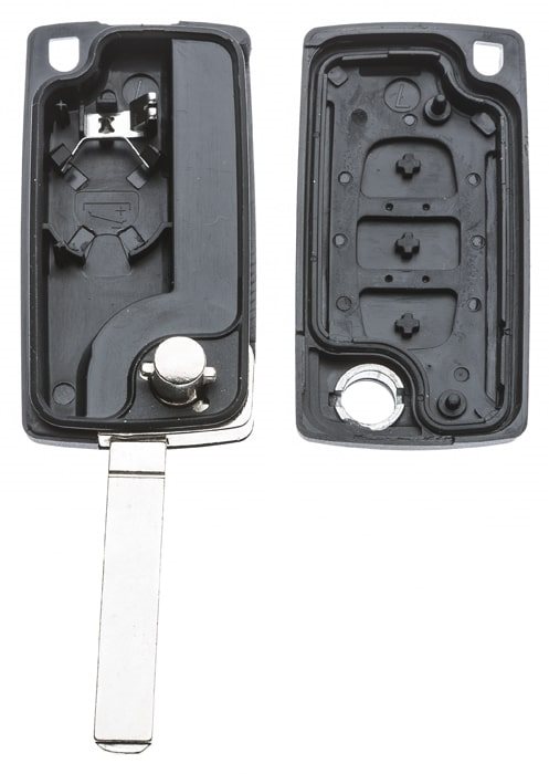 AUTOSLEUTEL PSA -LEGE BEHUIZING- INCLUSIEF 3 BUTTONS