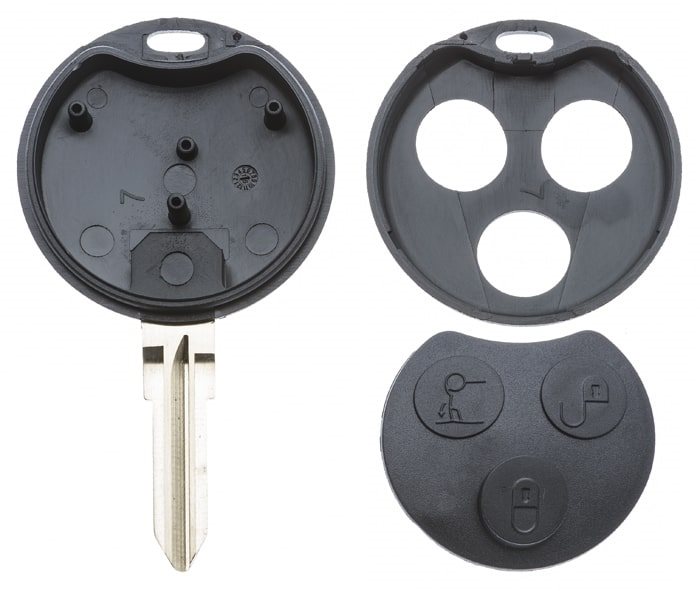 AUTOSLEUTEL SMART -LEGE BEHUIZING- INCLUSIEF 3 BUTTONS