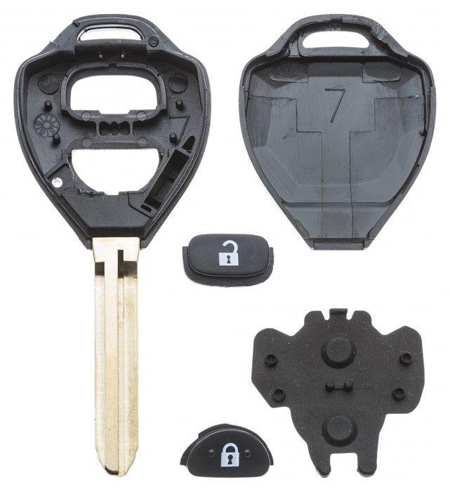 AUTOSLEUTEL TOYOTA -LEGE BEHUIZING- INCLUSIEF 2 BUTTONS