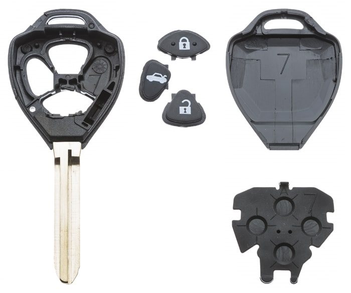 AUTOSLEUTEL TOYOTA -LEGE BEHUIZING- INCLUSIEF 3 BUTTONS