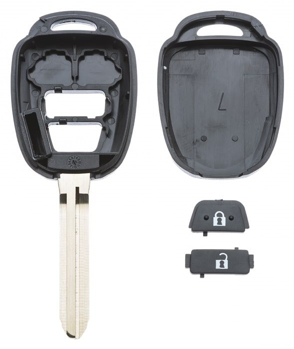 AUTOSLEUTEL TOYOTA -LEGE BEHUIZING- INCLUSIEF 2 BUTTONS