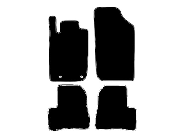 MATTENSET NAALDVILT (ZWART) PEUGEOT 206 07-