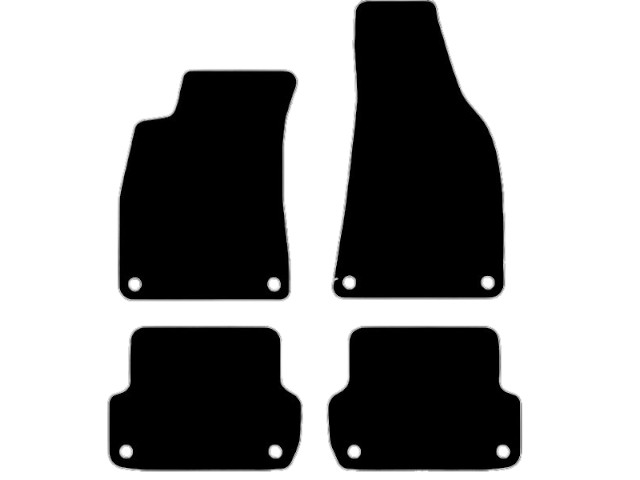 MATTENSET VELOURS (DONKERGRIJS) AUDI A4 CABRIO 2000-2008