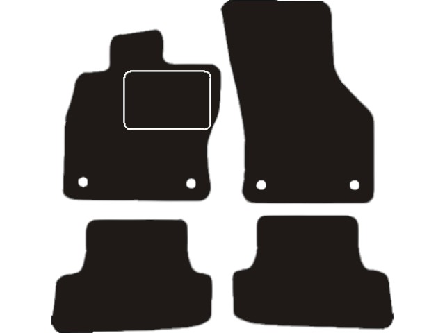 MATTENSET VELOURS (DONKERGRIJS) AUDI A3 2012-