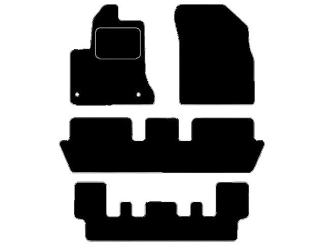 MATTENSET VELOURS (DONKERGRIJS) CITROEN C4 PICASSO 2006-2013 7-PERS