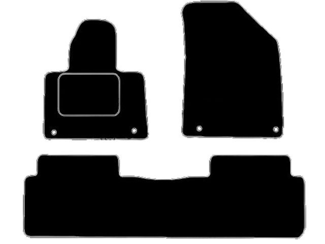 MATTENSET VELOURS (DONKERGRIJS) CITROEN C5 2008- 3-DELIG
