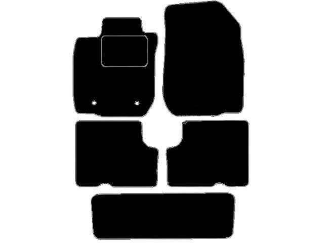 MATTENSET VELOURS (DONKERGRIJS) DACIA LOGAN MCV 2007-2013 7-PERS