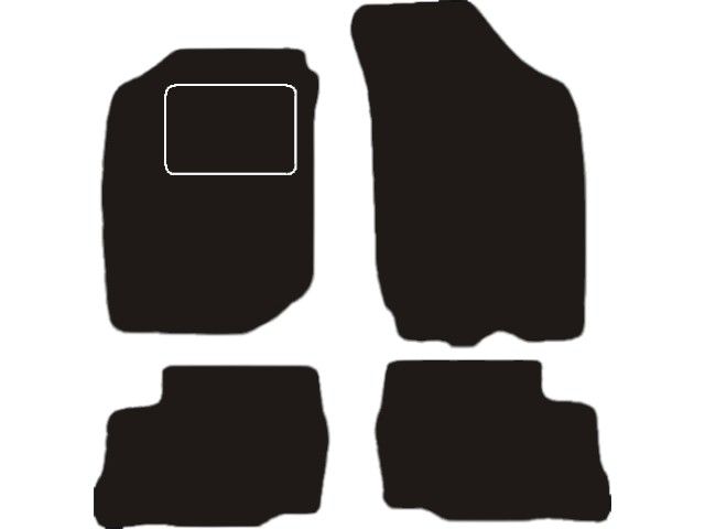 MATTENSET VELOURS (DONKERGRIJS) DAIHATSU YRV M200 2000-2007